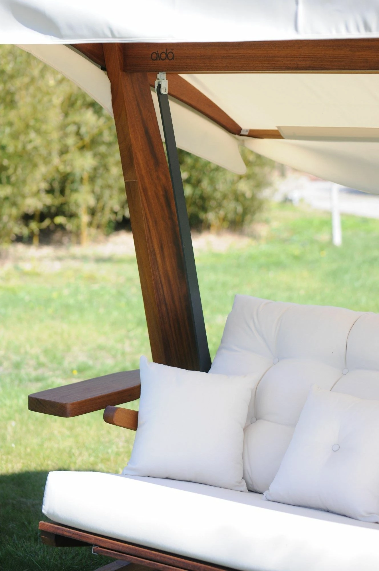 Karrige lëkundëse treshe për kopsht, ngjyrë bezhë, Luna Deluxe 2600