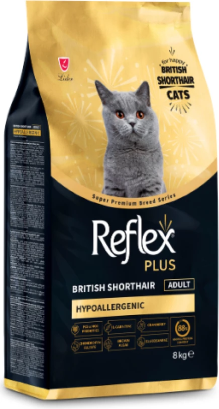 Reflex Plus Hipoalergjik British Shorthair Ushqim për Macen e Rritur 8kg