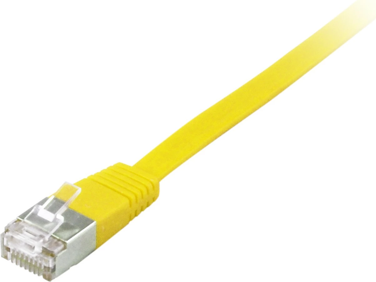 Kabllo rrjeti EQUIP Cat6a, 10m, flat, RJ-45, e verdhë