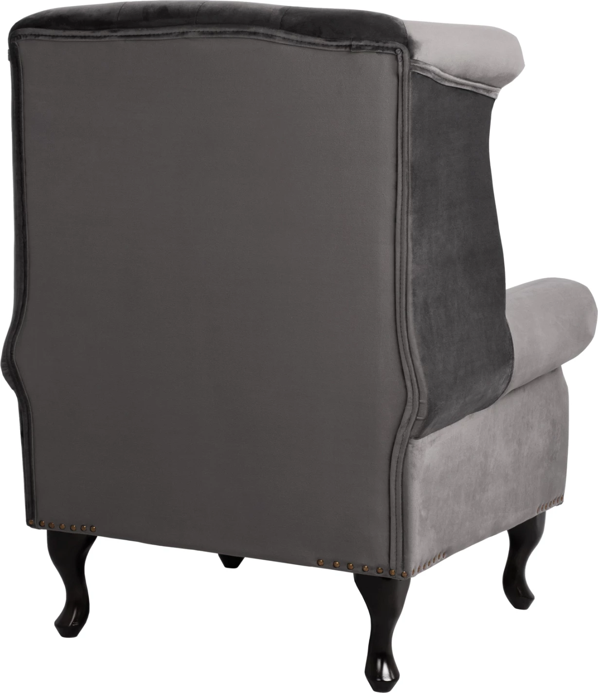 Fotelje gri kadife, stil Chesterfield, Polina, 83x75x107 FH0053.10