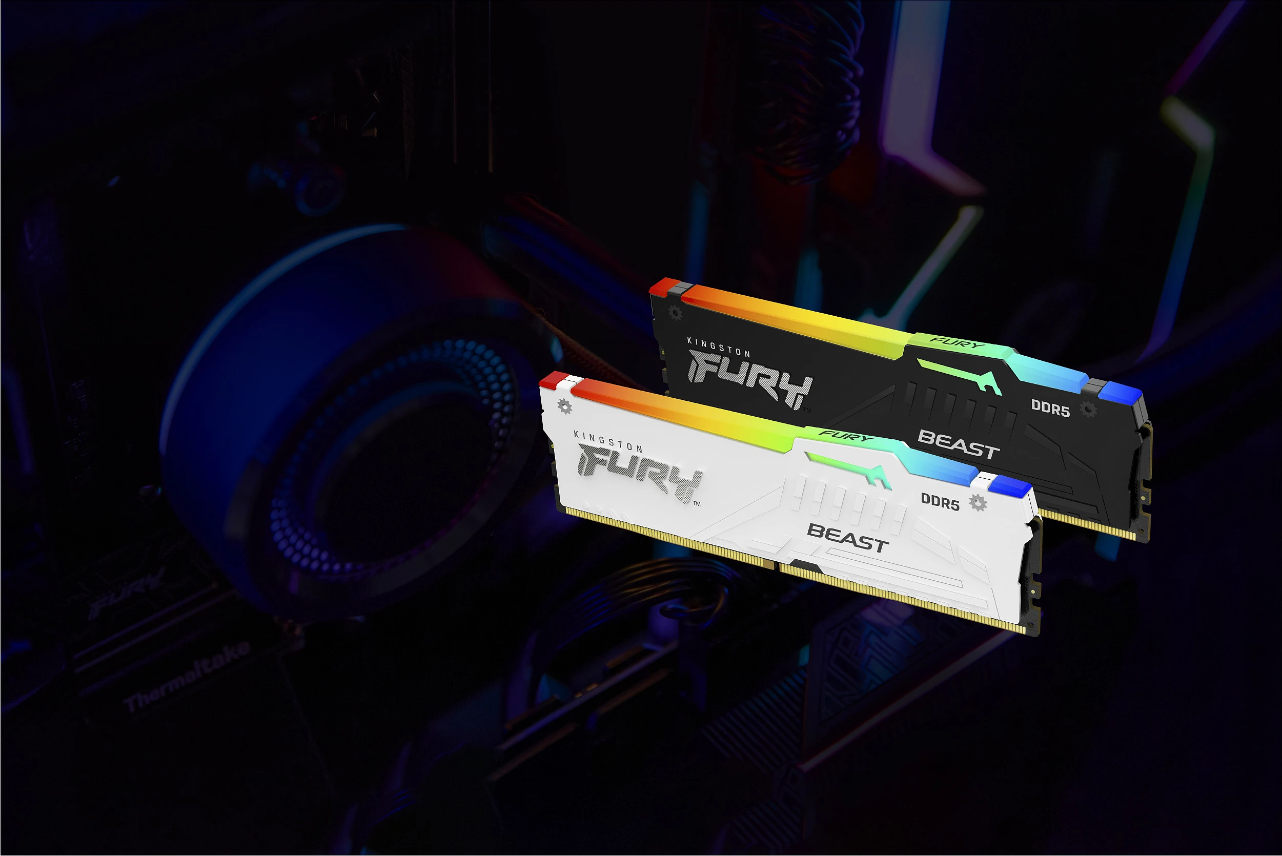 RAM Memorje Kingston FURY Beast 16GB DDR5 6000MT/s RGB e bardhë