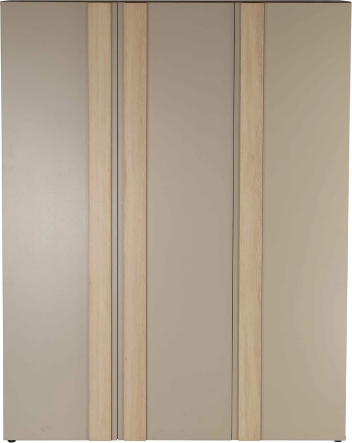 Dollap Cappuccino me 3 dyer, ngjyrë latte-sonoma, 140x52x180 cm