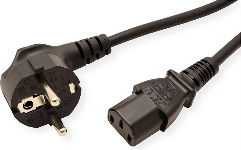Kabllo rryme ROLINE 19.08.1014, 3 m, CEE 7/7 në IEC C13, 250 V 10 A, e zezë