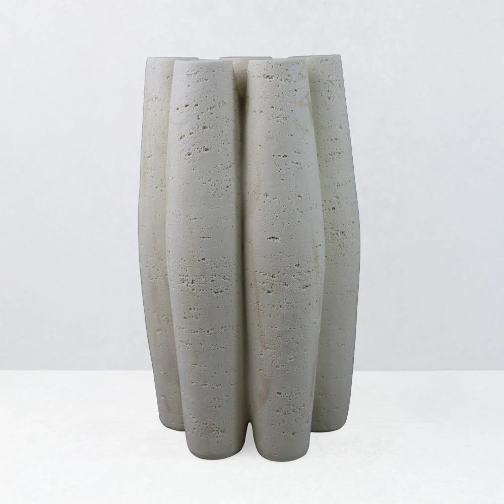 Vazo ORIN III, rezinë, bezhë, 23x15.5x38cm