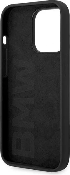 Mbështjellës BMW BMHCP14LSILBK për iPhone 14 Pro 6.1", silikon, i zi