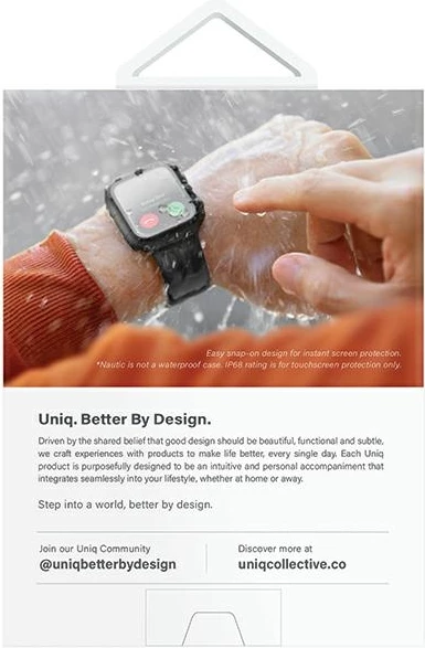 Mbështjellës UNIQ Nautic për Apple Watch Series 7/8/9, 41mm, Transparent