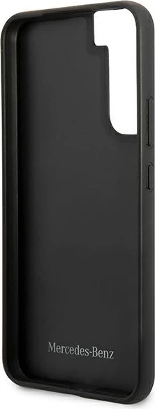 Mbështjellës Mercedes MEHCS22MPSQBK për Samsung Galaxy S22+, lëkurë, i zi
