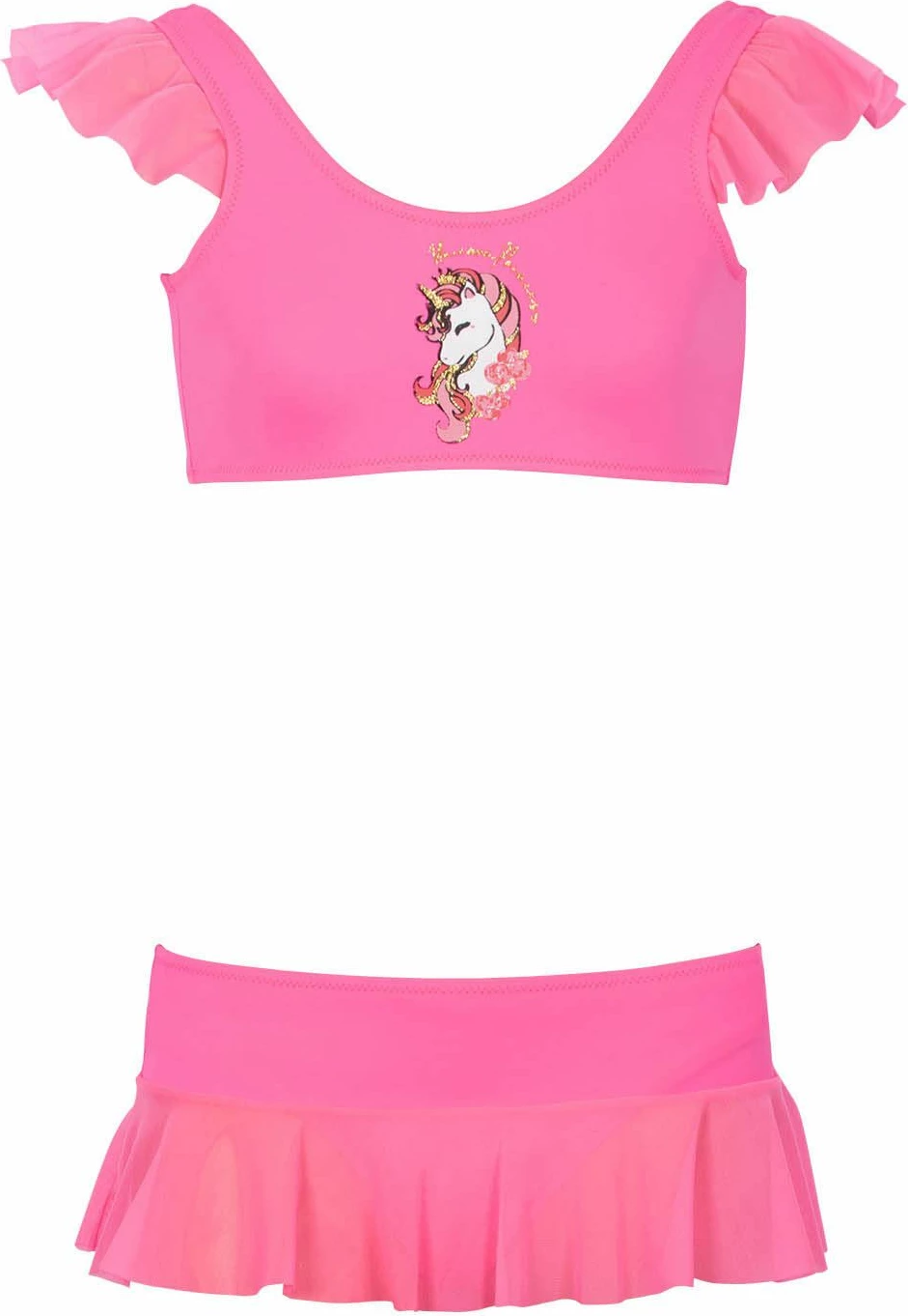 Set bikini për vajza, 2 pjesë, ngjyrë rozë, Jumeon Diva, me njëbrirësh