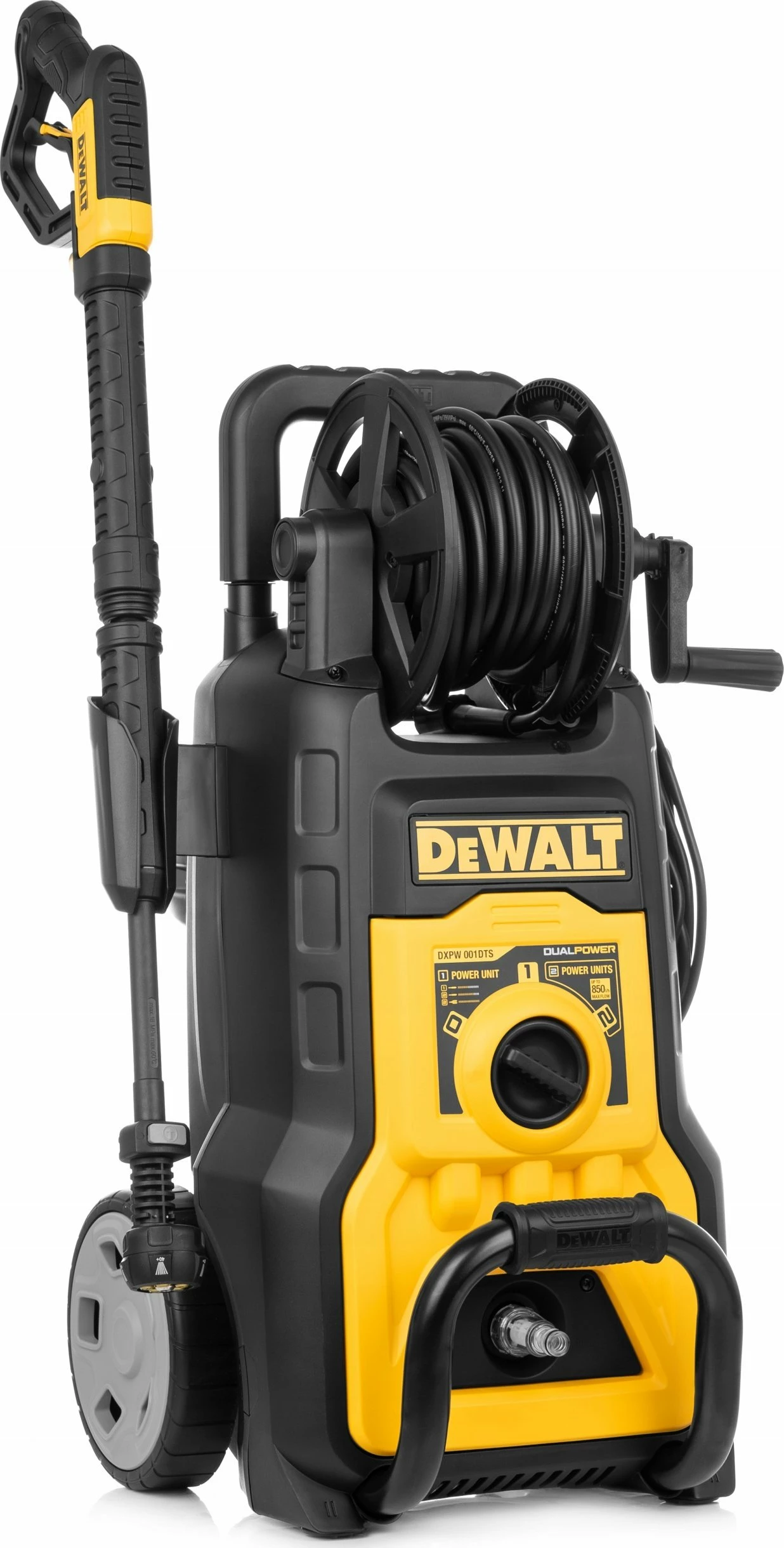 Pastrues me presion DeWalt DXPW001DTS 2800W 160 bar 810 l/h, zorrë 10 m, set me 2 turbo grykë, verdhë/zi