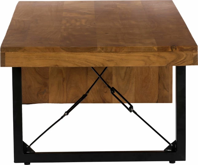 Tavolinë kafeje Wire, ngjyrë arre e zezë, 120x60x40