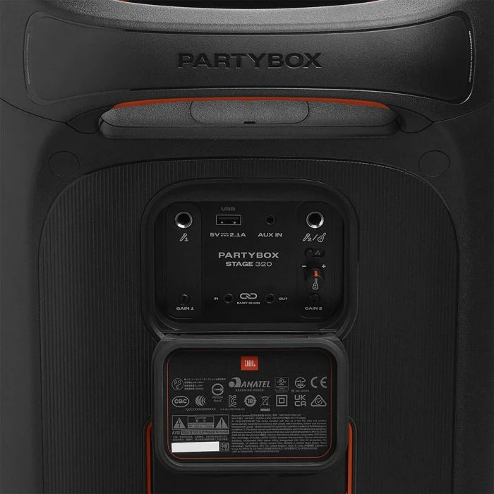 Altoparlant portativ JBL PartyBox Stage 320 240W, Bluetooth, RGB, USB, e zezë
