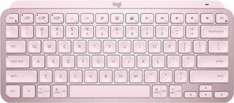 Tastierë wireless Logitech MX Keys Mini, Bluetooth/Logi Bolt, low-profile, me ndriçim, US International (gravim SLO), Pink