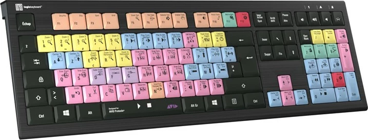 Tastierë LogicKeyboard Astra 2 Pro Tools FR për PC, shumëngjyrëshe