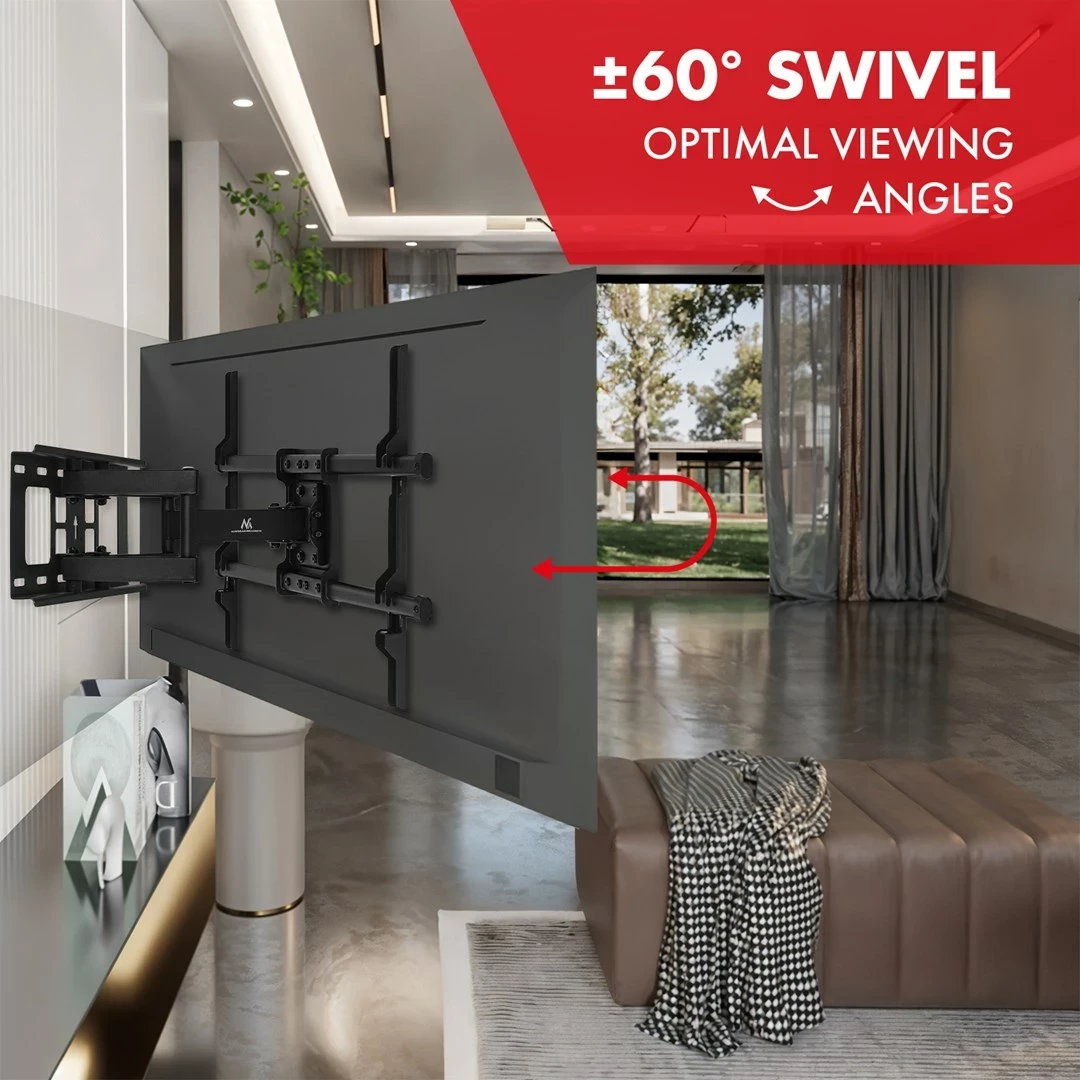 Mbajtëse TV Maclean MC-789, për 32-85", VESA 600x400, 60kg, e zezë