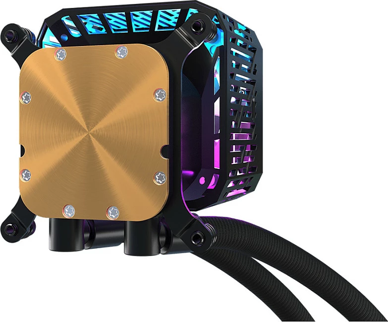 Ftohës i lëngshëm AIO ASRock Phantom Gaming 360 LCD, 3x120mm PWM, ekran IPS 3.4", i zi
