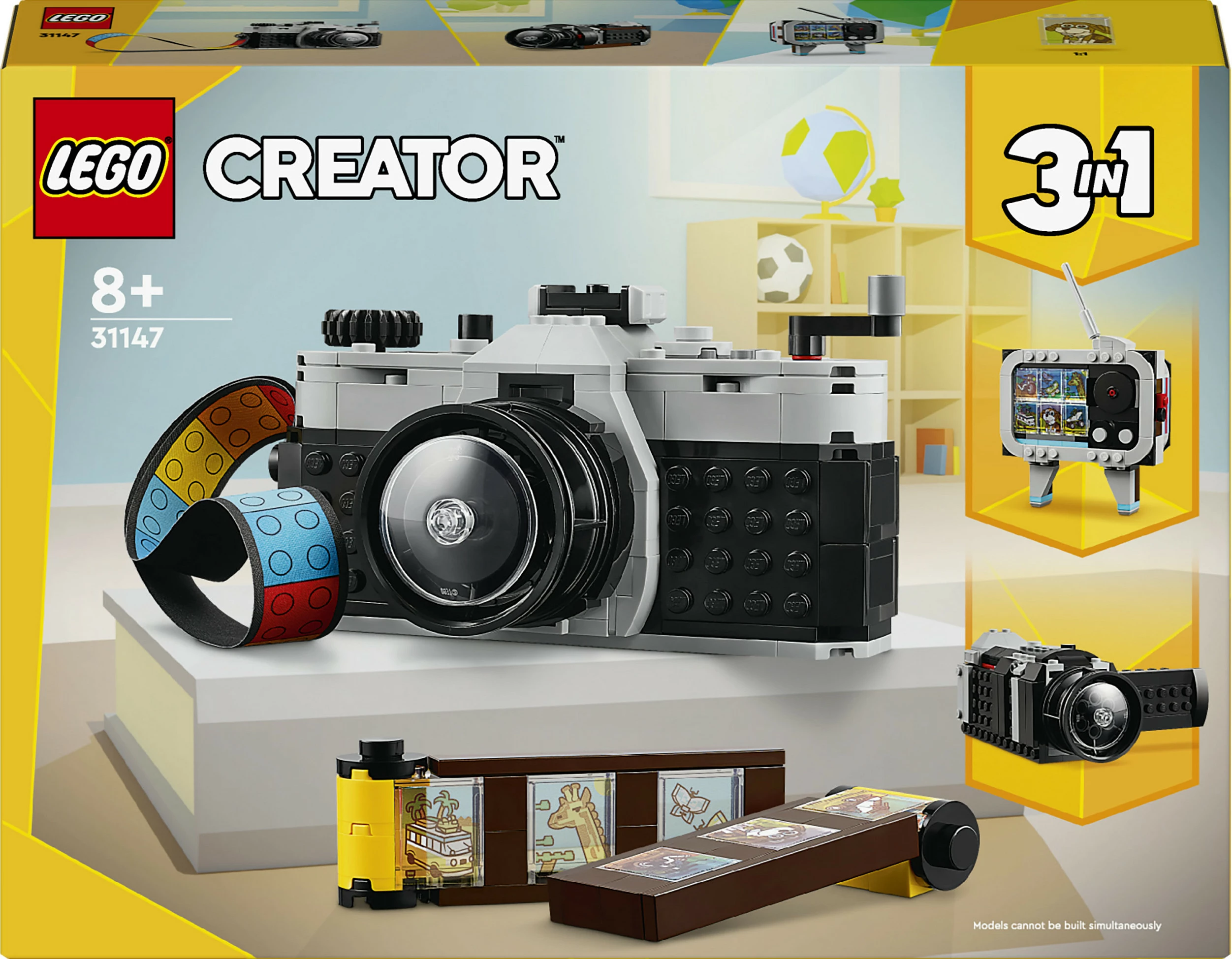Set ndërtimi LEGO Retro Kamera, 8 vjeç+, 261 pjesë, shumëngjyrëshe