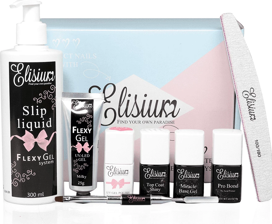 Set për manikyr Elisium Maxi FlexyGel, 8 copë