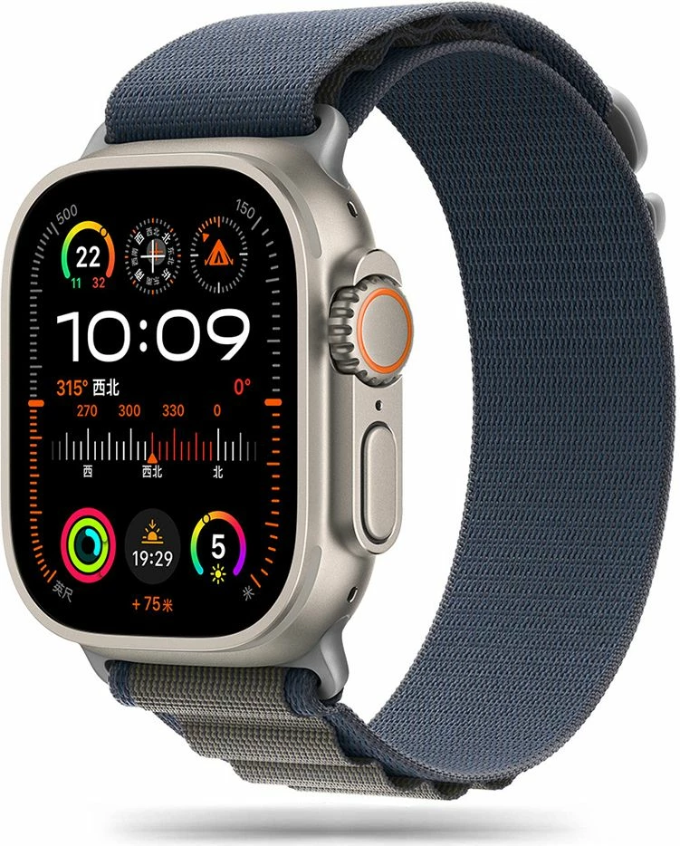 Rrip najloni për Apple Watch Tech-Protect Nylon Pro Strap, 42/44/45/49 mm, Kaltër-Gri