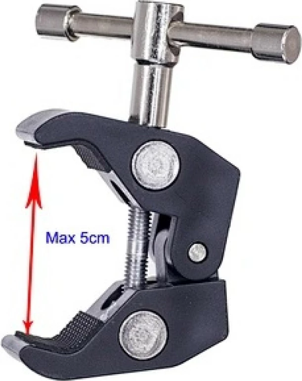 Kllapë fiksimi Hurtel për aksesorë, 1/4 dhe 3/8 inç, Metal, e zezë