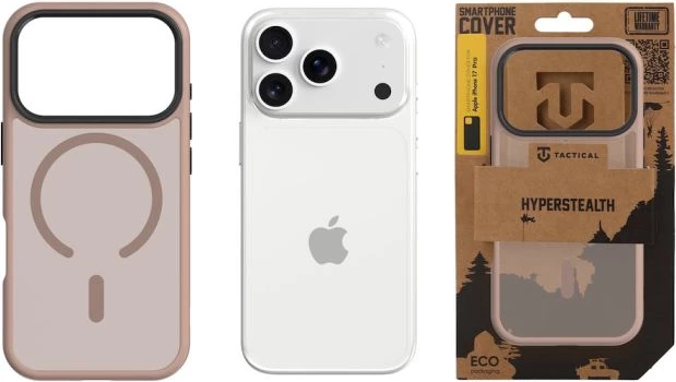 Mbështjellës Tactical MagForce Hyperstealth 24001 për iPhone 17 Pro, MagSafe, TPU/PC, anti-shok, transparent, Moucha Moose