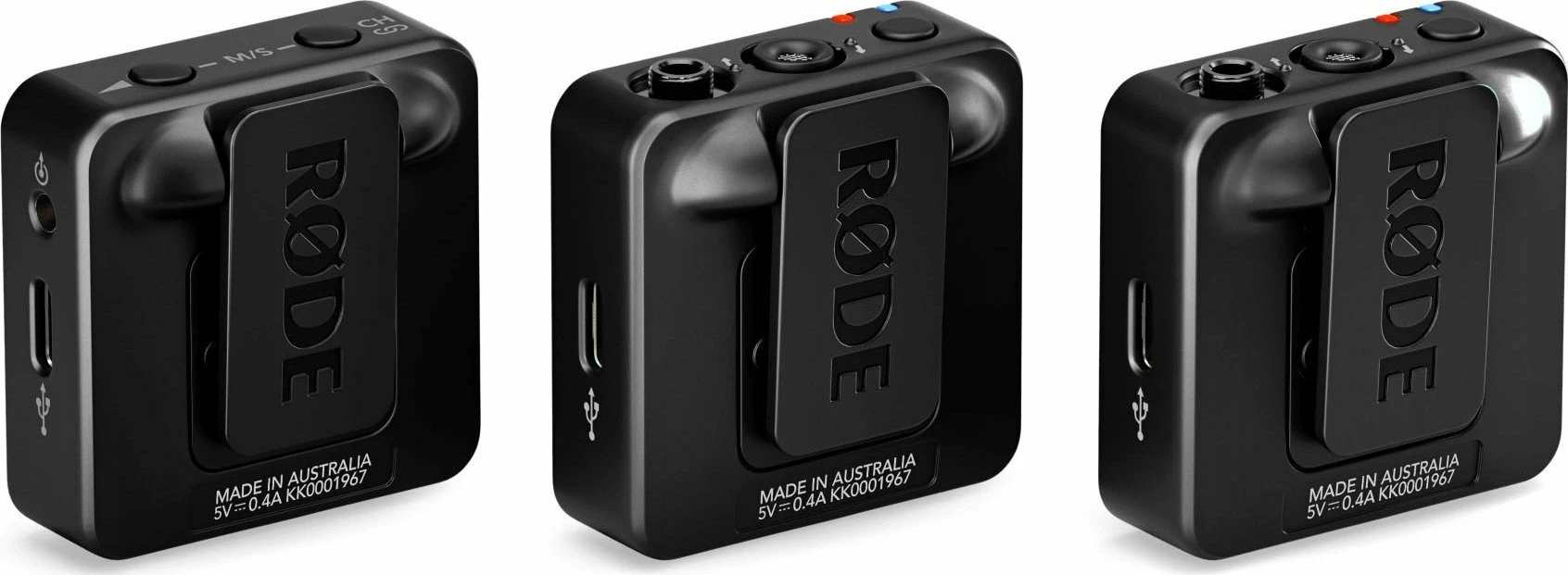 Sistem mikrofonik wireless Rode Wireless GO III WIGOGEN3 2-kanal, 32-bit float, 32GB, USB-C/3.5mm, e zezë, set 3 copë
