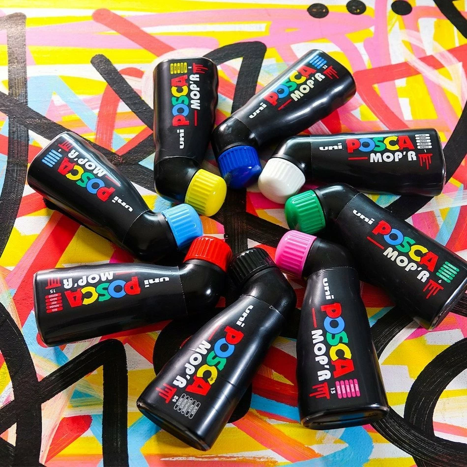 Marker permanent Posca MOP´R PCM-22, majë 3-19 mm, i zi, 1 copë