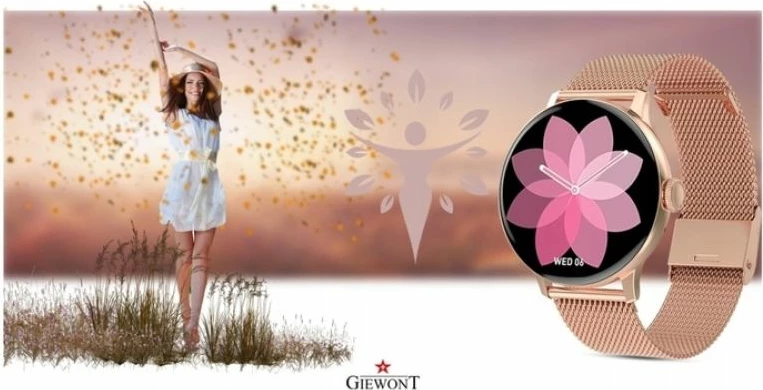 Smartwatch për femra Giewont, rozë