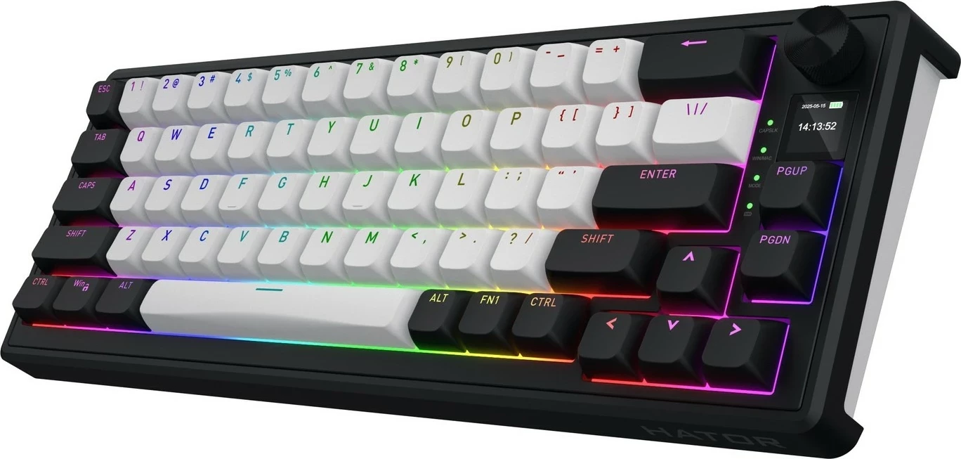 Tastierë gaming Hator Skyfall 65 MAG ULTIMA 8K, RGB, wireless/wired, hot-swap, bardhë-zi