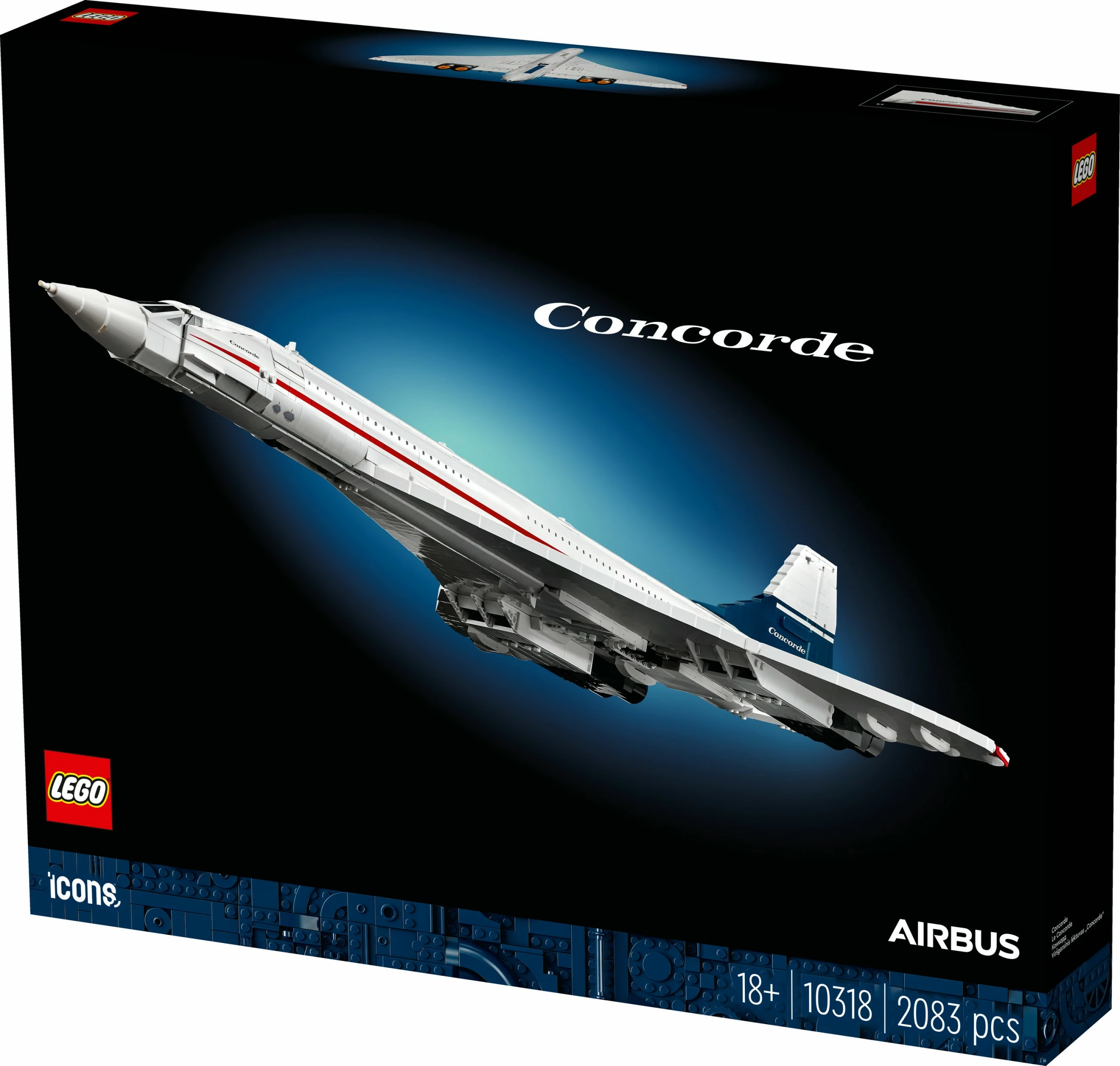 Set ndërtimi LEGO ICONS Concorde, 2083 pjesë, shumëngjyrësh