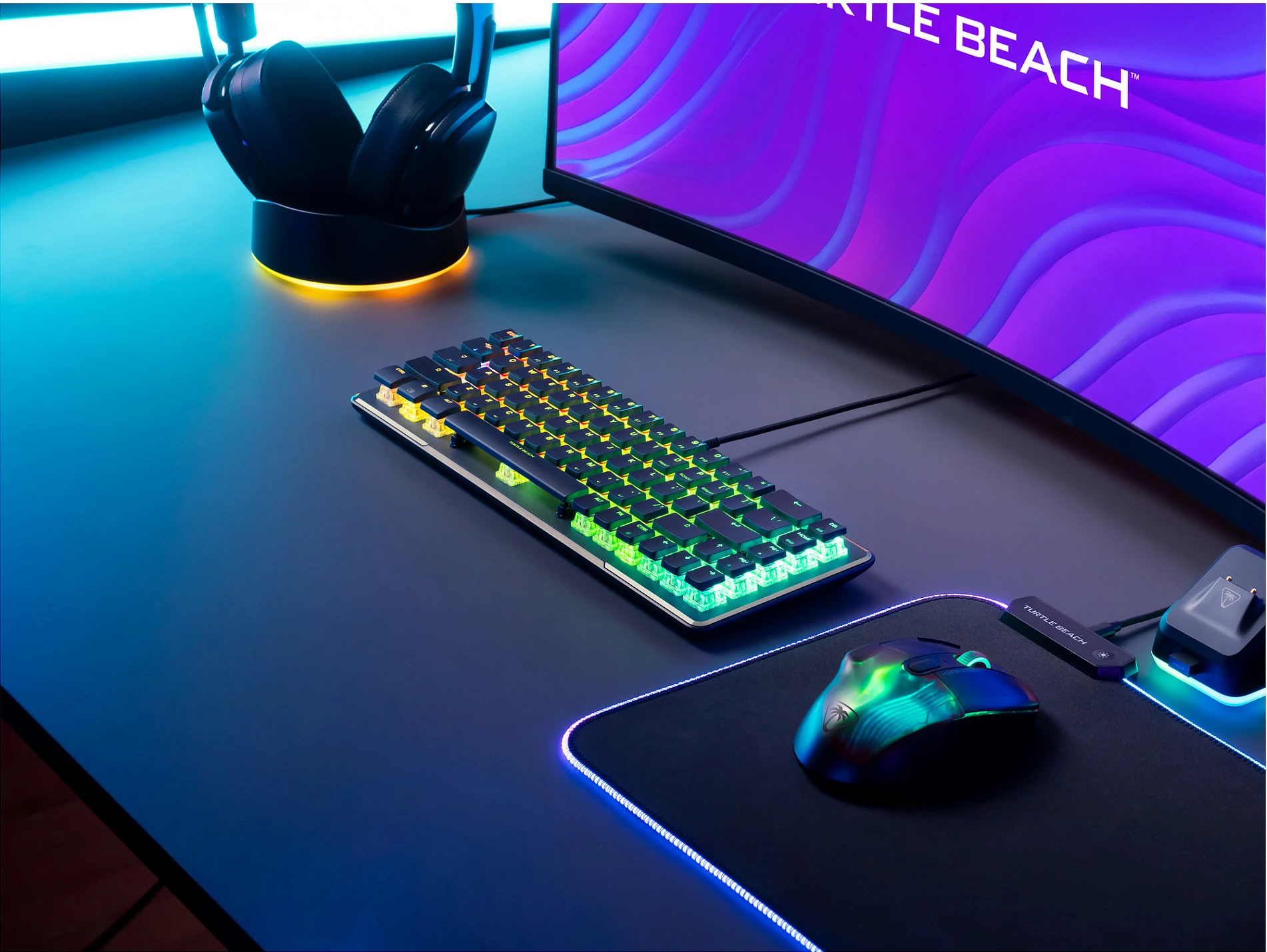 Tastierë gaming Turtle Beach Vulcan II Mini, 65%, Red Switch, DE Layout, RGB, e zezë