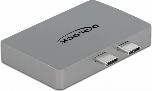 Adapter DeLOCK Dual HDMI, USB-C/Thunderbolt 3, 4K 60Hz, PD 100W, gri
