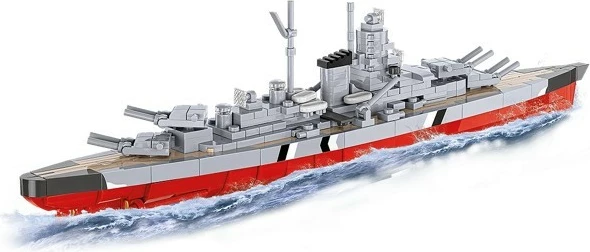 Set konstruktues anije luftarake Bismarck, Cobi, COBI-4854, 590 pjesë, shkallë 1:700, plastikë