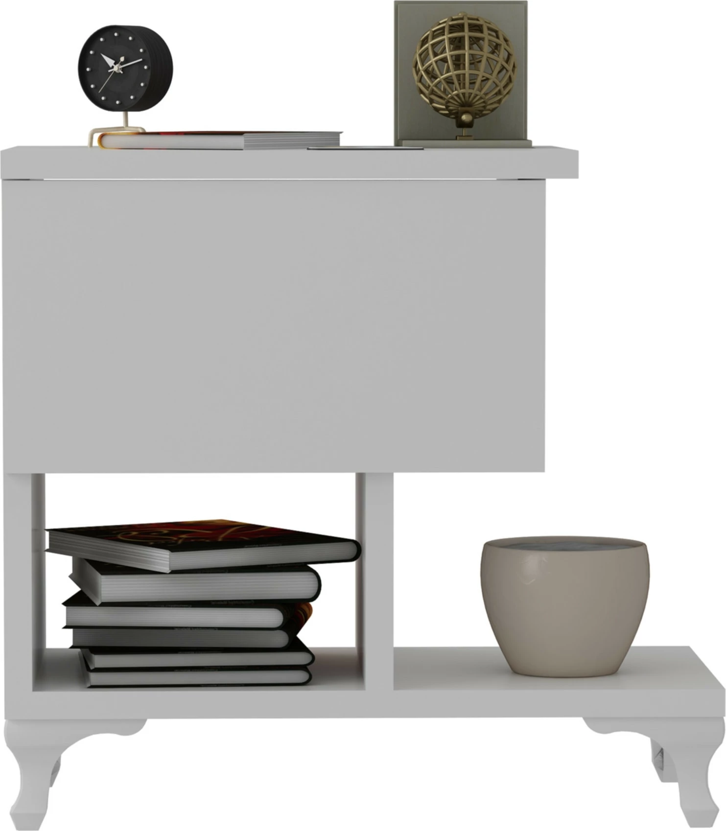 Komodinë Hanah Home, ngjyrë e bardhë, Cast