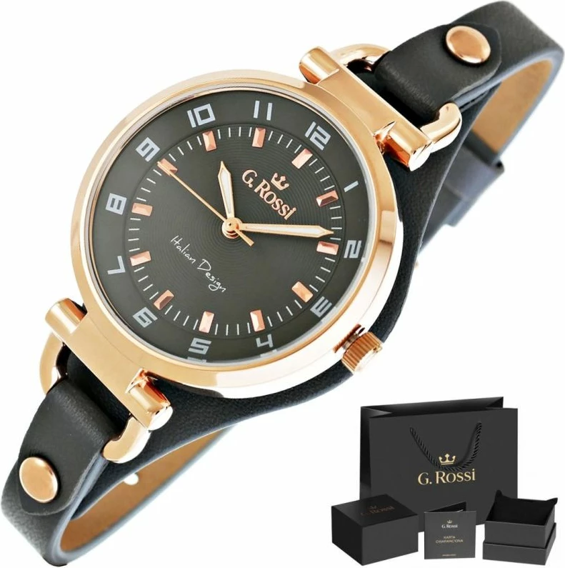 Orë dore për femra G.Rossi, rozë e artë me rrip gri