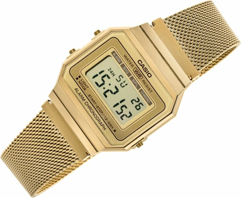 Orë dore për meshkuj Casio, ari