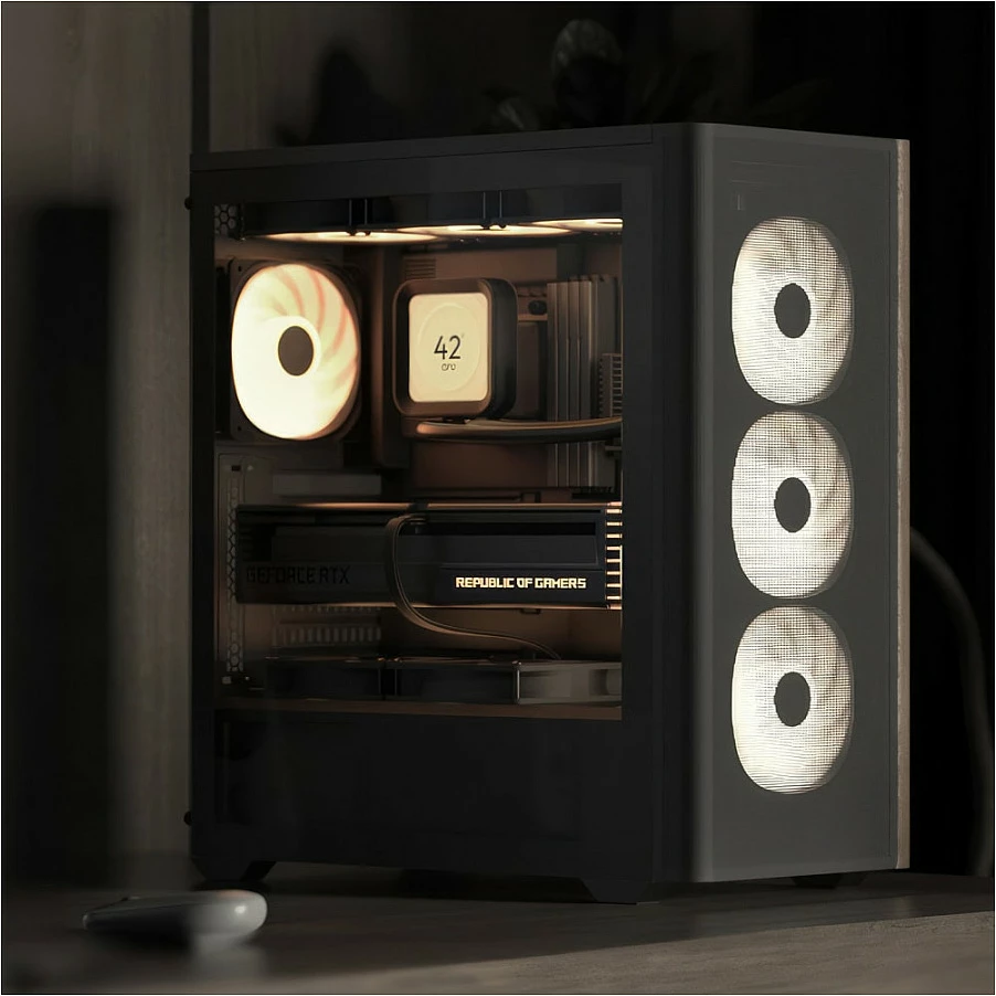 Kasë Aerocool D501A V2 Midi Tower, ATX/mATX, e zezë me dru
