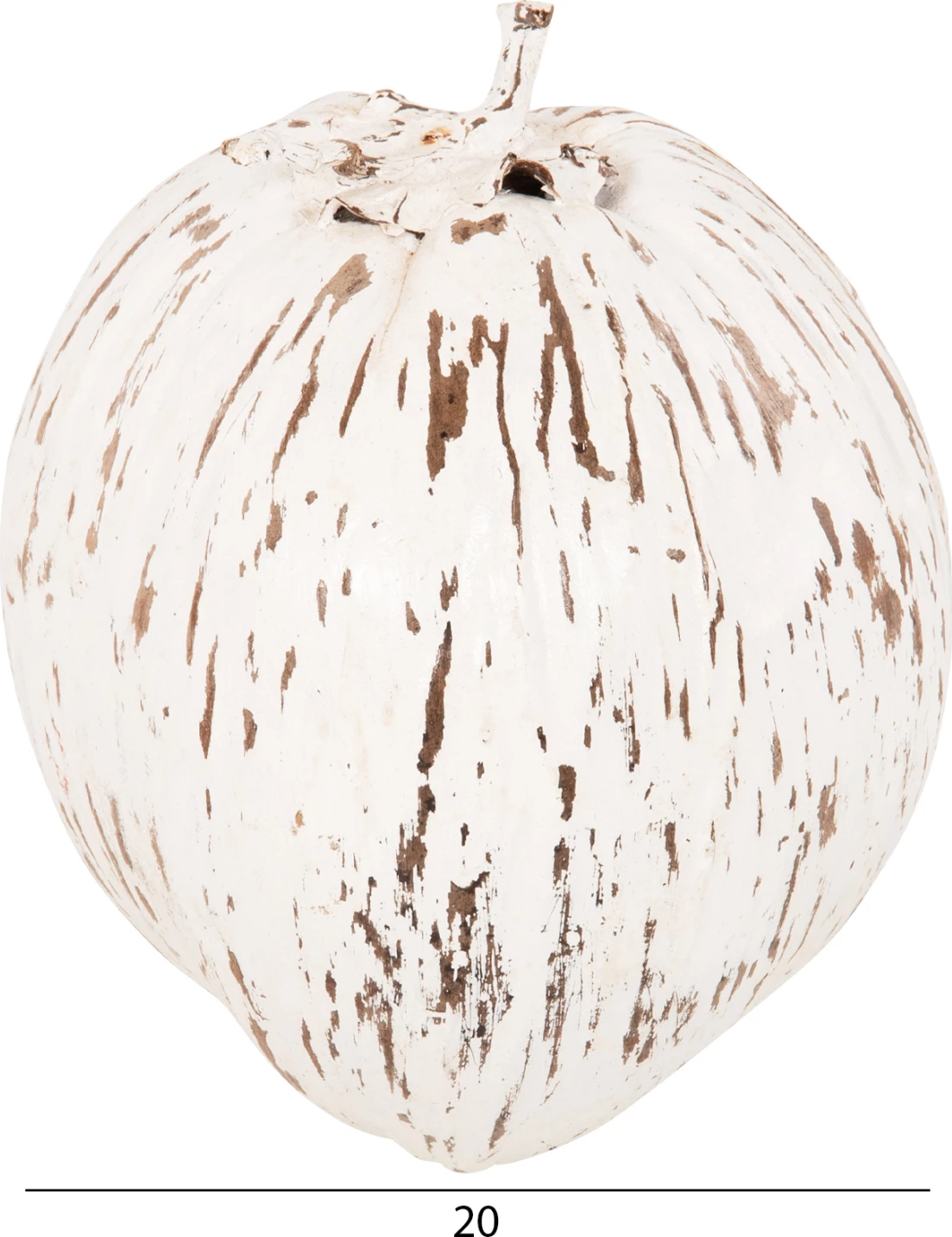 Dekor tavoline FH4326.05 kokosi ngjyrë bardhë 20x20x20H cm