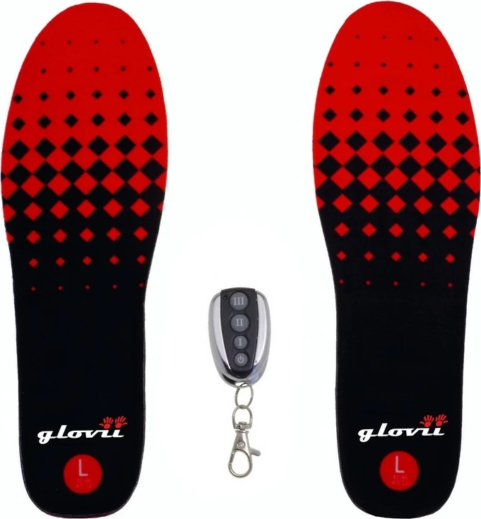 Shtroje këpucësh me ngrohje Glovii GW2M 35-40 (M), zi/kuqe, set me telekomandë + karikues + çantë