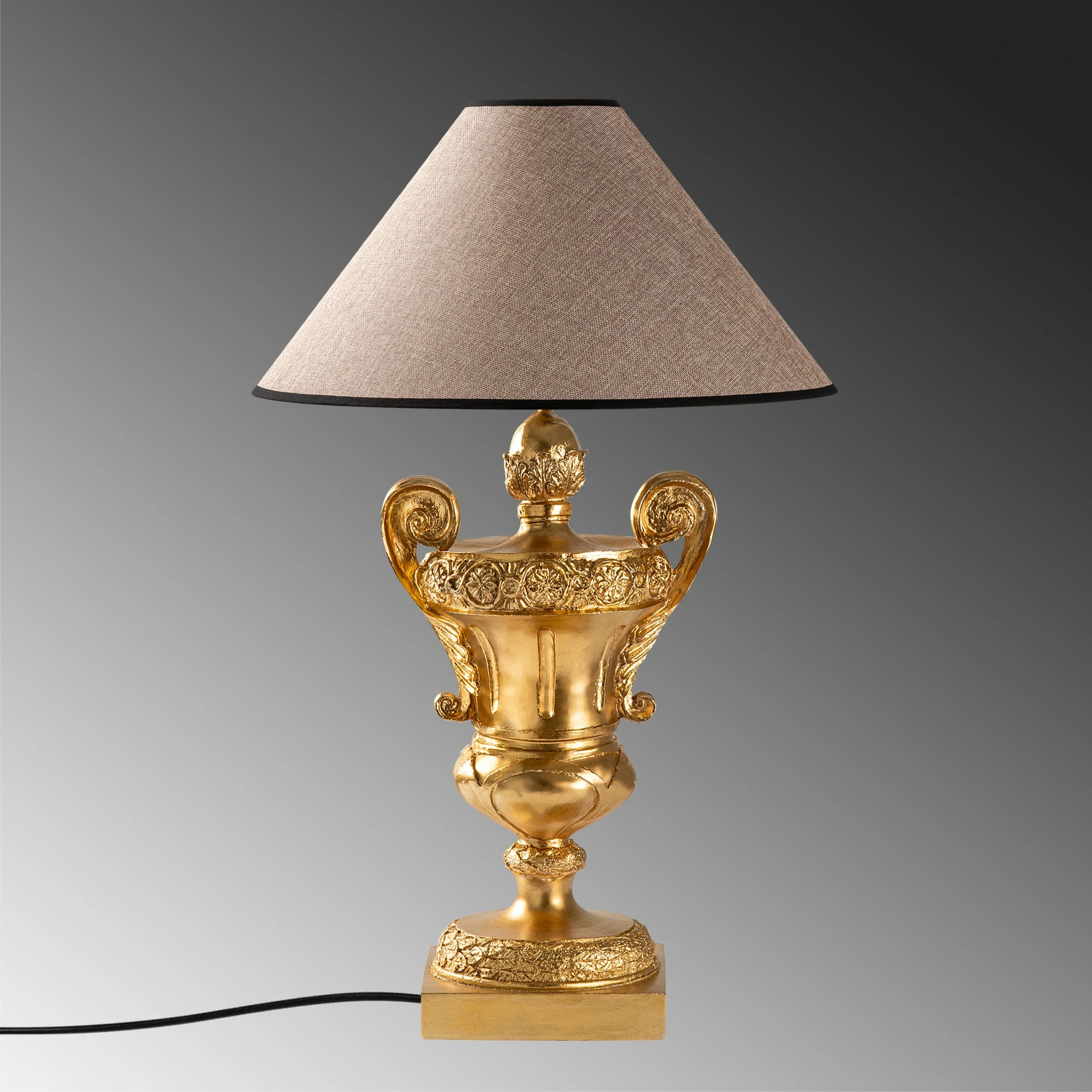 Llambë tavoline Opviq, ELEGANZE-5334, ngjyrë ari dhe kafe e çelët