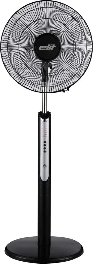 Ventilator dysheme, Elit FR-16HC, 16\" 40 cm, 60W, 5 fletë, 3 shpejtësi, 3 moda, ekran LED me telekomandë, timer 7.5h, lartësi deri 1.3 m, oscilim i gjerë, zi