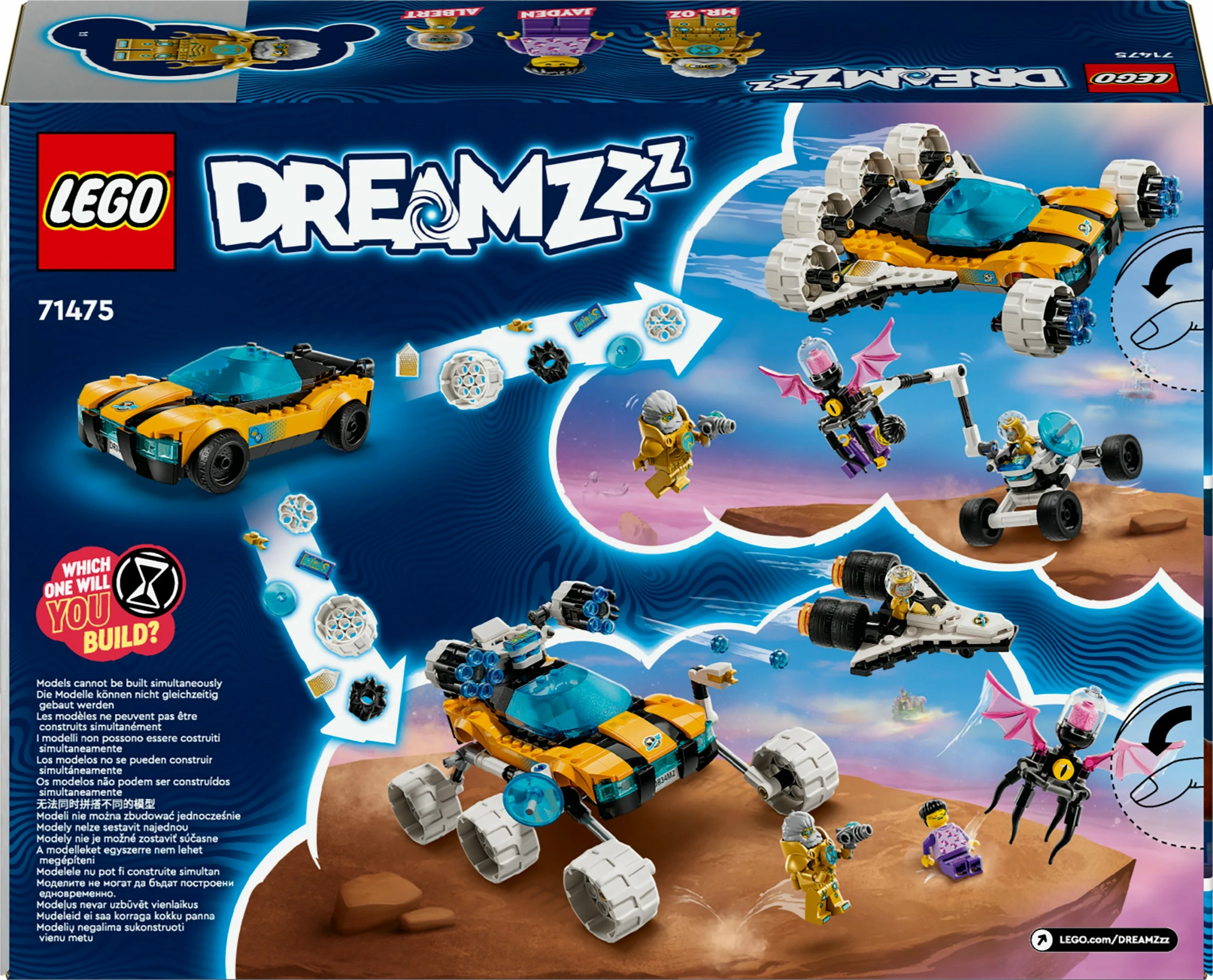 Set ndërtimi LEGO DREAMZzz 71475, Mr. Oz Space Car, 350 pjesë, multikolor
