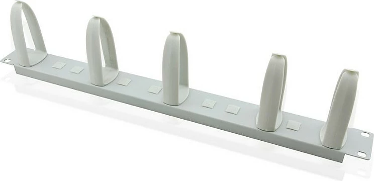 Mbajtës kabllosh për rack VALUE 19 inç, 1U, 5 unaza, gri