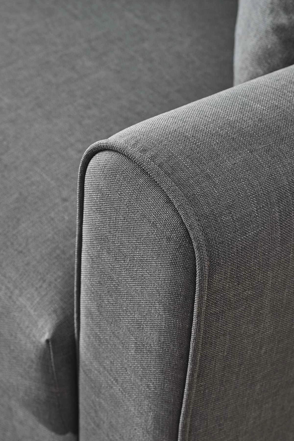 Divan-krevat 3 vendësh Flavia, ngjyrë gri e errët