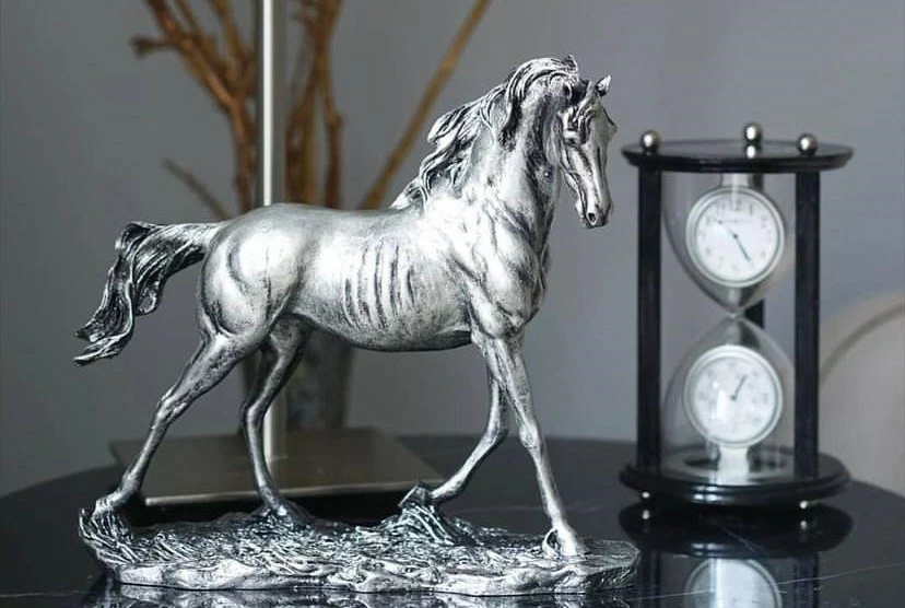 Objekt dekorativ Evila Originals, ngjyrë e zezë dhe argjend, CY0382