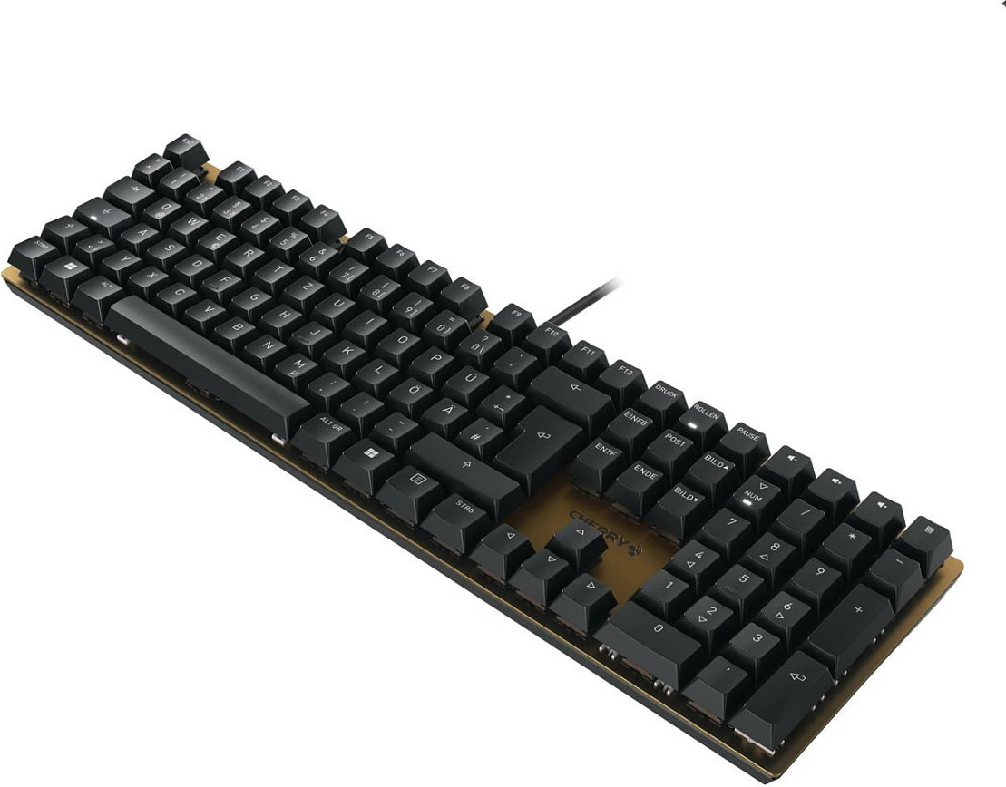 Tastierë mekanike Cherry KC 200 MX, USB, QWERTZ, e zezë, bronz