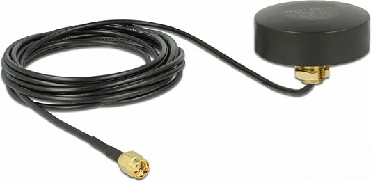 Antenë WiFi DeLOCK 802.11 b/g/n RP-SMA 2 dBi, kabllo 1.5 m, e zezë