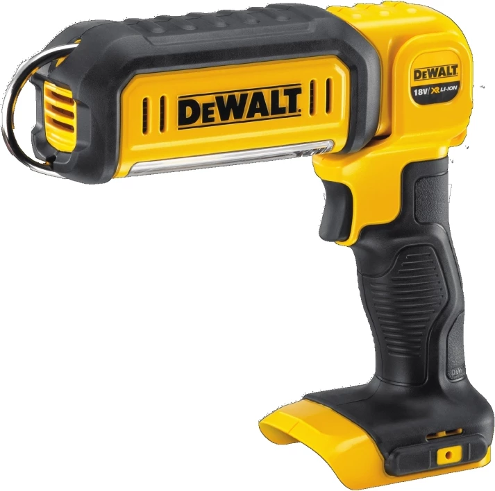 Fener LED akumulatorik DeWalt DCL050 18 V, 250-500 lm, IP54, pa bateri/karikues, verdhë/zi