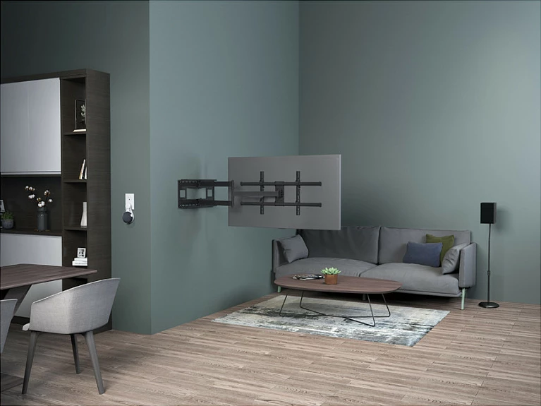 Mbajtëse muri për TV EQUIP, 43"-80", e lëvizshme me 4 nyje, VESA 800x400, 50 kg, e zezë