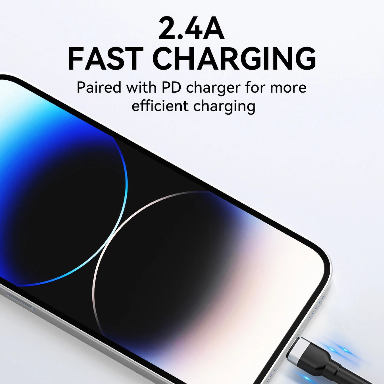 Kabllo karikimi Wozinsky WNBAL1, USB-A në Lightning, 1 m, najlon, e zezë