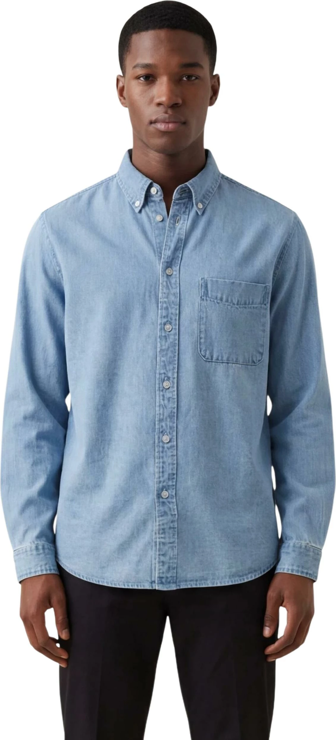 Këmishë për meshkuj Only & Sons Onsorson Regular Yfm Dnm 22036600, denim blu e hapur
